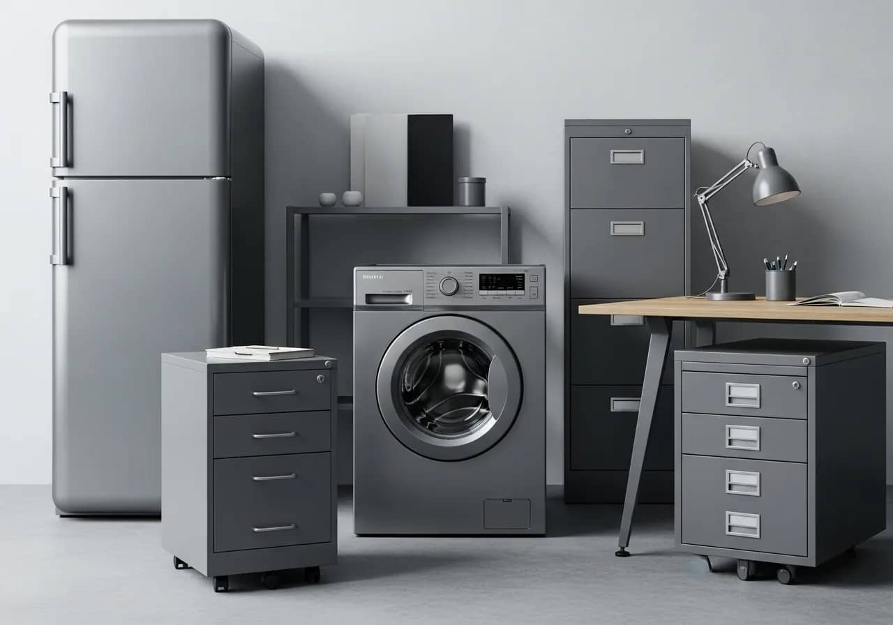 Home appliances with indoor epoxy-polyester hybrid powder coating for cost-effective interior finishes